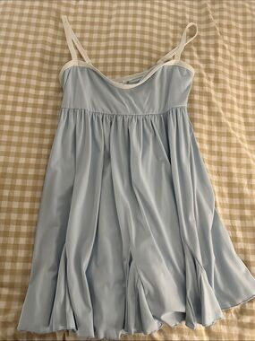 Baby Doll Style Blue Sports dress with built in bra